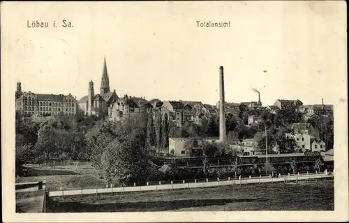 Ak Löbau in Sachsen, Gesamtansicht der Stadt
