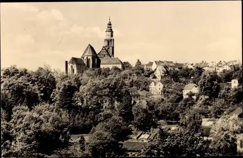 Ak Kamenz Sachsen, Blick vom Reinhardtsberg, Kirche