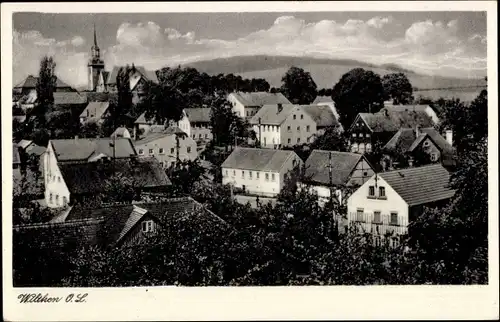 Ak Wilthen in der Oberlausitz Sachsen, Stadtpanorama, Glockenturm