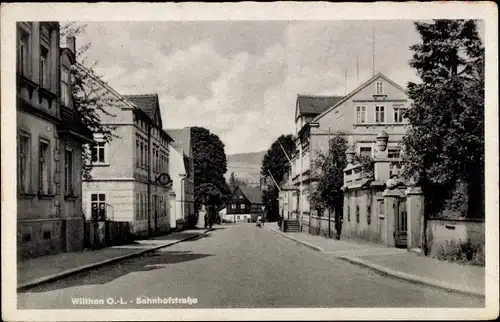 Ak Wilthen in der Oberlausitz Sachsen, Bahnhofstraße