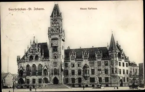 Ak St. Johann Saarbrücken im Saarland, Neues Rathaus