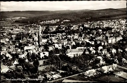 Ak Neheim Hüsten Arnsberg im Sauerland, Luftbild