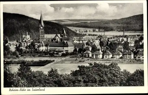 Ak Neheim Arnsberg im Sauerland, Panorama mit Kirche