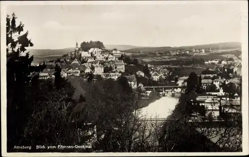 Ak Arnsberg im Sauerland, Blick vom Ehmsen-Denkmal auf die Stadt