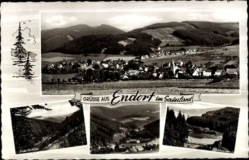 Ak Endorf Sundern Sauerland, Panorama vom Ort