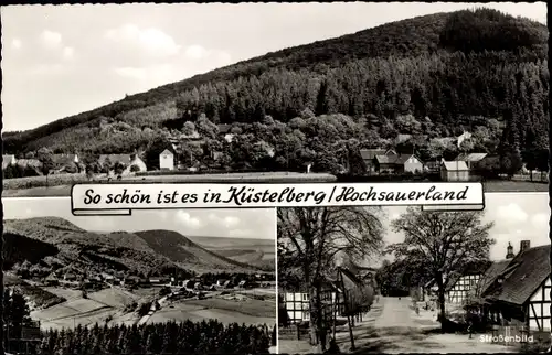 Ak Küstelberg Medebach im Sauerland, Straßenbild, Totalansicht