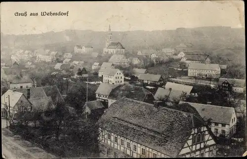 Ak Wehrsdorf Sohland an der Spree, Panoramablick auf die Stadt