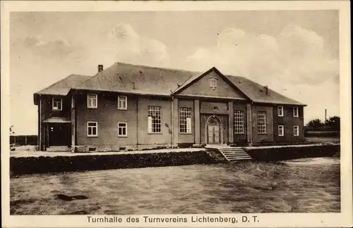 Ak Lichtenberg in der Lausitz, Turnhalle des Turnvereins