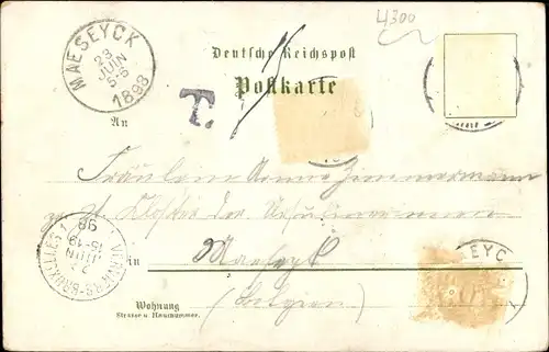 Litho Essen im Ruhrgebiet, Hotel Restaurant, Stadttheater, Rathaus