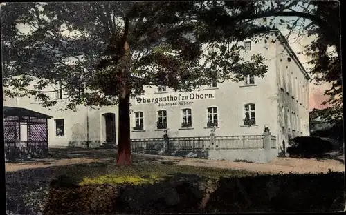 Ak Ohorn in Sachsen, Obergasthof zu Ohorn