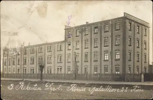 Foto Ak Riesa an der Elbe Sachsen, 3. Rekruten Depot. Pionier Bataillon 22