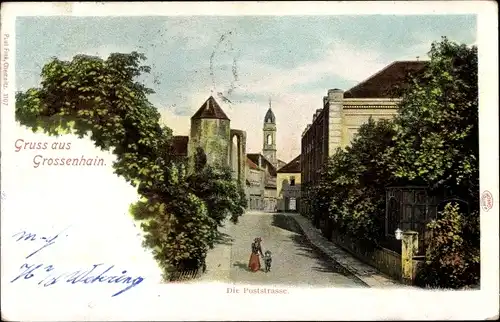 Ak Großenhain in Sachsen, Poststraße