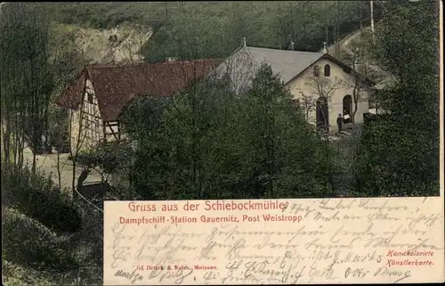Ak Gauernitz Klipphausen im Landkreis Meißen, Blick auf die Schiebockmühle