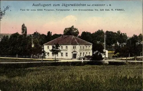 Ak Jonsdorf b. Oybin Lausitz, Gasthof Jägerwäldchen