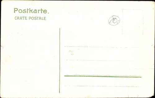 Litho Zittau in der Oberlausitz, Straßenpartie, Straßenbahnen