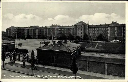 Ak Bautzen in der Oberlausitz, König Albert Kaserne, Infanterie