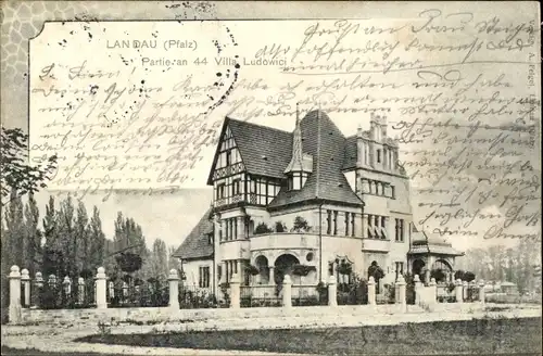 Ak Landau in der Pfalz, Partie an 44 Villa Ludowici