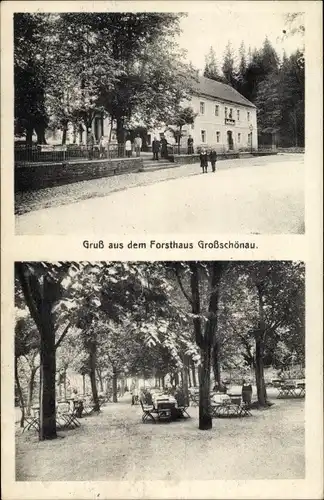 Ak Großschönau in Sachsen, Gasthaus Forsthaus