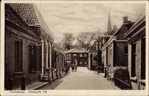 Ak Koudum Friesland Niederlande, Hoofdstraat