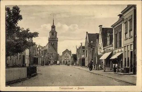 Ak Joure Friesland Niederlande, Torenstraat