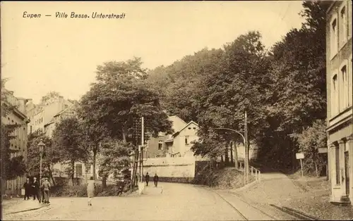 Ak Eupen Wallonien Lüttich, Ville Basse, Unterstradt