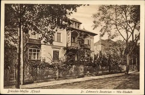Ak Dresden Weißer Hirsch, Dr. Lahmanns Sanatorium, Villa Elisabeth