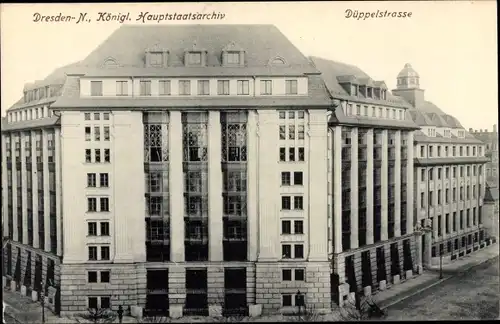 Ak Dresden Neustadt, Königliches Hauptstaatsarchiv, Düppelstraße