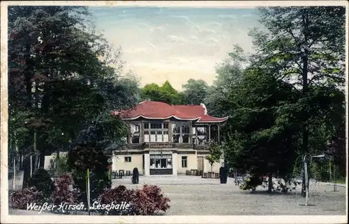 Ak Dresden Weißer Hirsch, Lesehalle