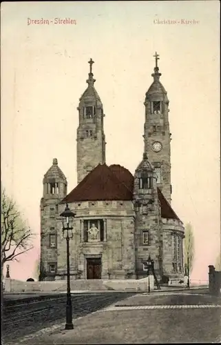 Ak Dresden Strehlen, Christuskirche