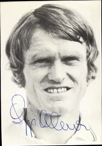 Foto Fußballspieler Sepp Maier, Autogramm, Deutsche Nationalmannschaft