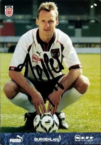 Sammelbild Fußballspieler Anton Pfeffer, Autogramm, Nationalspieler, OFB