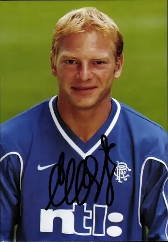 Sammelbild Fußballspieler Jorg Albertz, Autogramm, FC Rangers