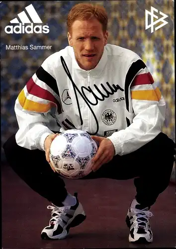 Ak Fußballspieler Matthias Sammer, Autogramm, Deutsche Nationalmannschaft