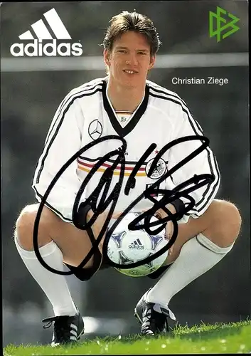 Ak Fußballspieler Christian Ziege, Autogramm, Deutsche Nationalmannschaft, AC Mailand