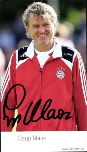 Sammelbild Fußballspieler Sepp Maier, Autogramm, Deutsche Nationalmannschaft, Bayern München
