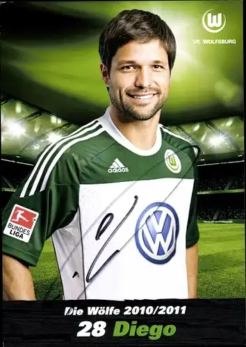 Ak Fußballspieler Diego, Portrait, Autogramm, VfL Wolfsburg