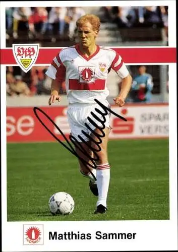 Ak Fußballspieler Matthias Sammer, Portrait, Autogramm, VfB Stuttgart