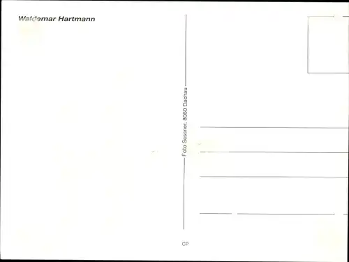 Ak Sportreporter Waldemar Hartmann, Portrait, Autogramm