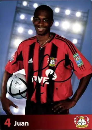 Ak Fußballspieler Juan, Portrait, Autogramm, Bayer 04 Leverkusen