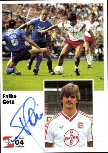 Ak Fußballspieler Falko Götz, Portrait, Autogramm, Bayer 04 Leverkusen