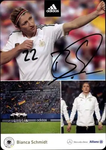 Ak Fußballspielerin Bianca Schmidt, Portrait, Autogramm