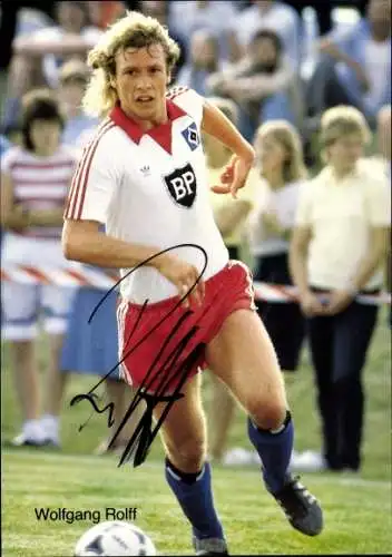 Ak Fußballspieler Wolfgang Rolff, Portrait, Autogramm, HSV