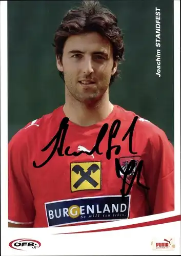 Ak Fußballspieler Joachim Standfest, Portrait, Autogramm