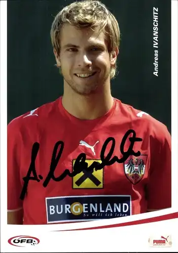 Ak Fußballspieler Andreas Ivanschitz, Portrait, Autogramm