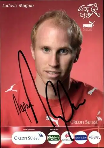 Ak Fußballspieler Ludovic Magnin, Portrait, Autogramm