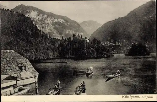 Ak Königssee in Bayern, Einfahrt