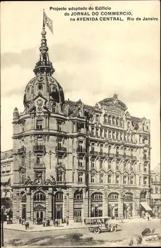 Ak Rio de Janeiro Brasilien, Edificio do Jornal do Commercio na Avenida Central