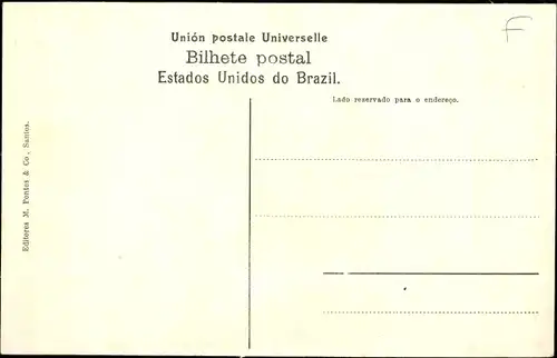 Ak Santos Brasilien, Serra grota funda, Eisenbahnbrücke