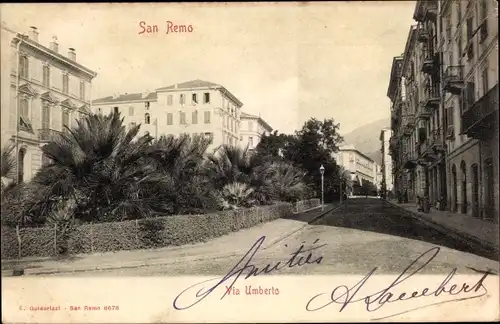Ak San Remo Ligurien, Via Umberto