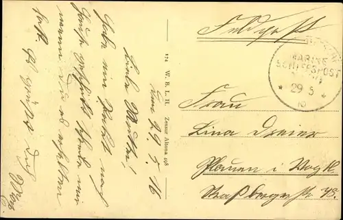 Ak Deutsches Kriegsschiff, SMS Stralsund, Kleiner Kreuzer, Kaiserliche Marine